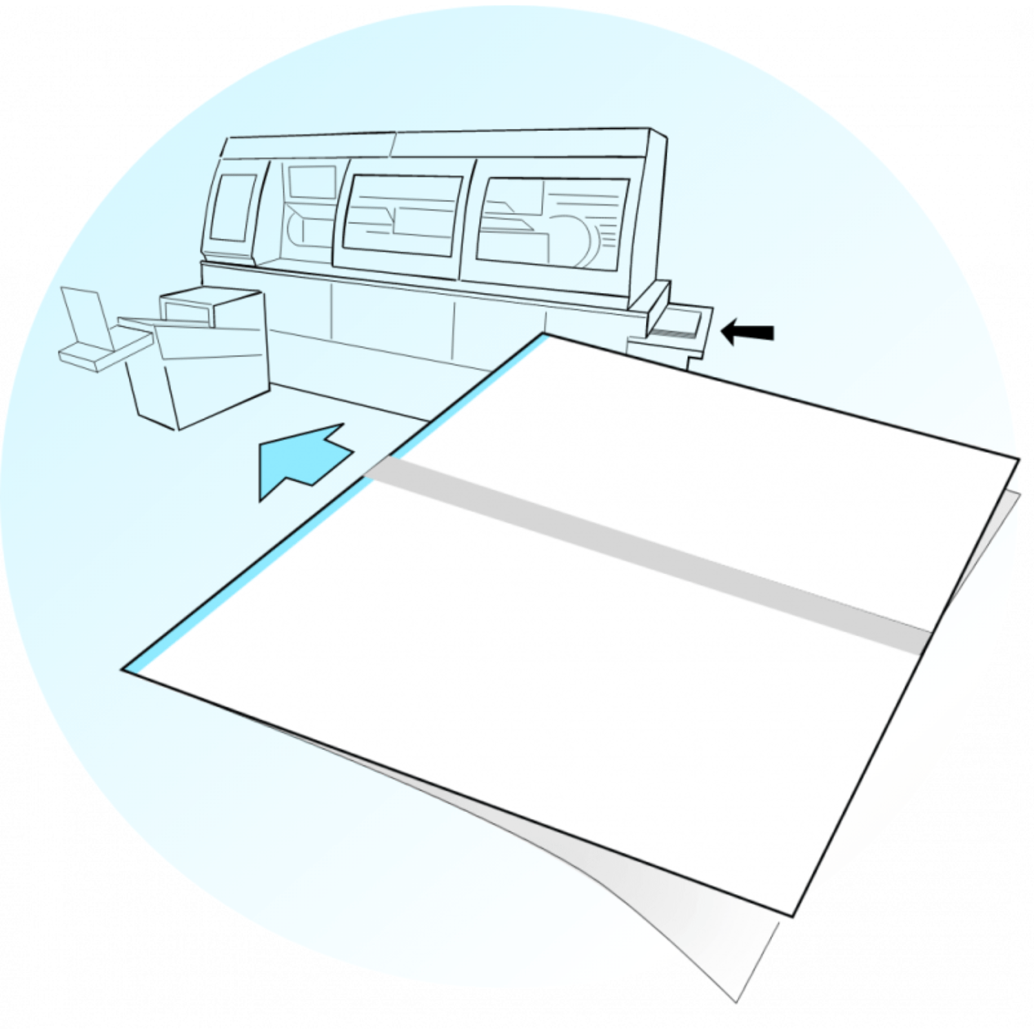 Vorsatzpapier mit Kopfkante einlegen – Effiziente Hardcover Buchproduktion Alternative zu Schmedt